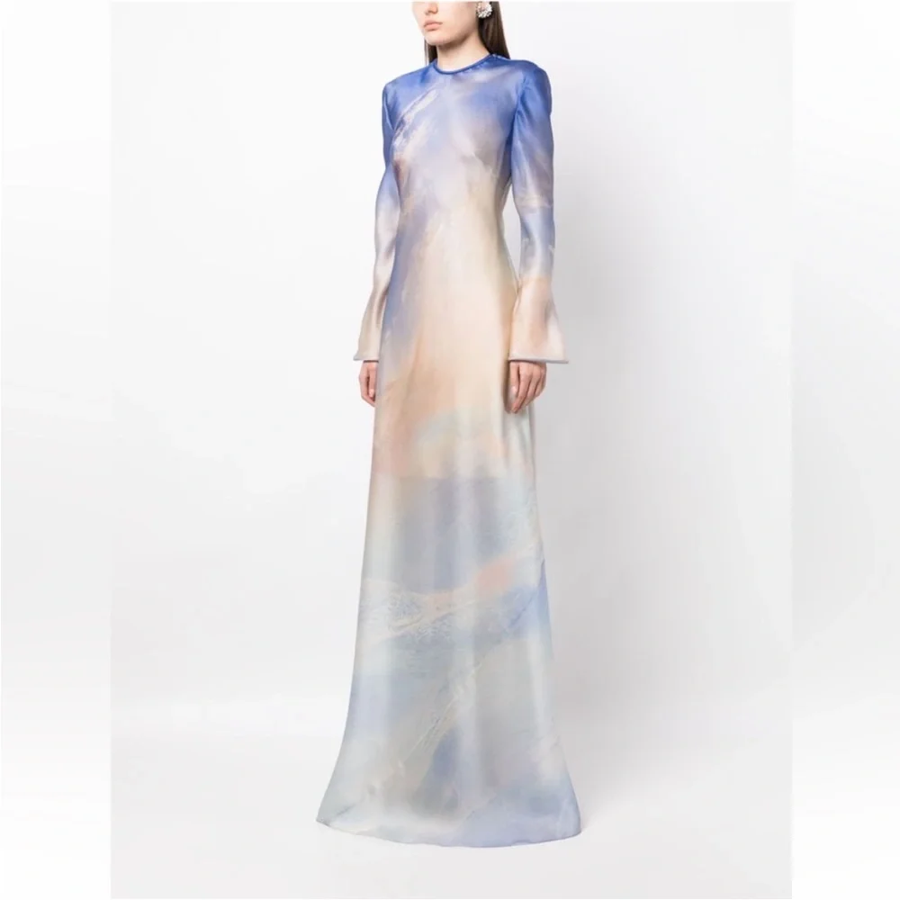 ZIMMERMAN Tama printed floor length gown, vanilla sky, size 1 (US 6) - Picture 3 of 9